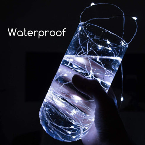 5 Pack 7 20 Minetom Fairy Lights Battery Operated, FT LED String Lights with Timer, Waterproof Silver Wire Fairy Lights