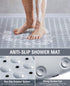 34.3" 23.3" Yolife Extra Large Shower Mat, L x W TPE Anti Slip Stand Up Shower Mat with Drain Holes and Suction Cups