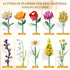 Flowers Bouquet Building Set, 1070PCS Wildflower Botanical Collection, Artificial Plant Flower Kit for Home Decor