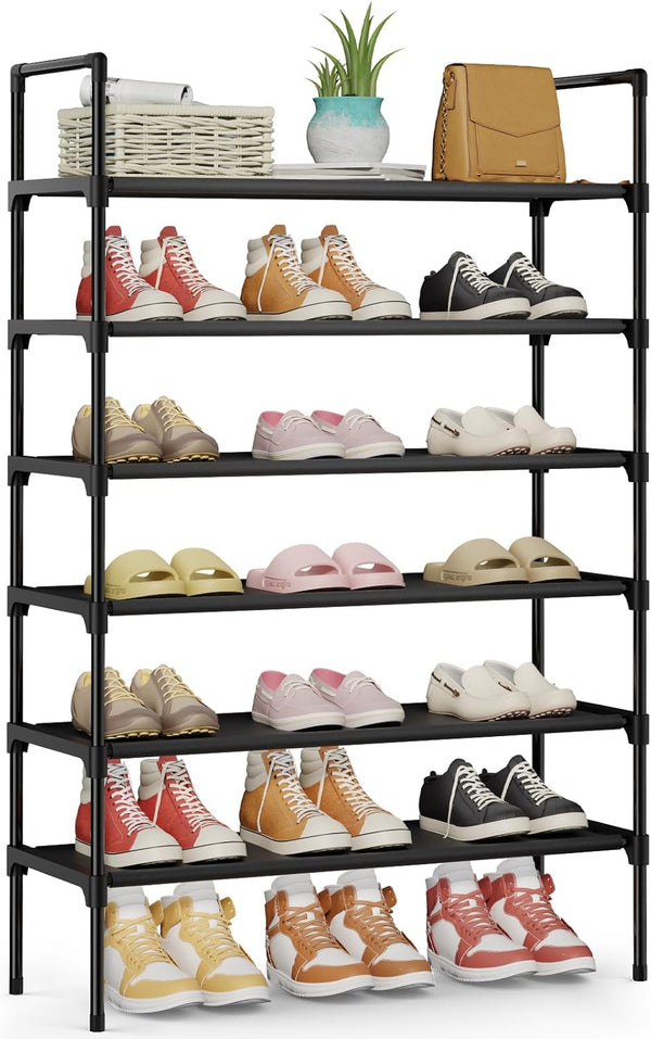 Kitsure Shoe Rack - 6-Tier Shoe Organizer, Shoe Rack for Closet, Entryway,