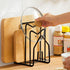 LINFIDITE Cutting Board Holder, Kitchen Countertop Organizer for Chopping Boards and Pot Pan Lids (Black)