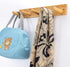 Wall Mounted Coat Rack - 5-Pegs Bamboo Entryway Hat Rack for Hanging Coats, Jackets, Bathroom Kitchen Towel Rack