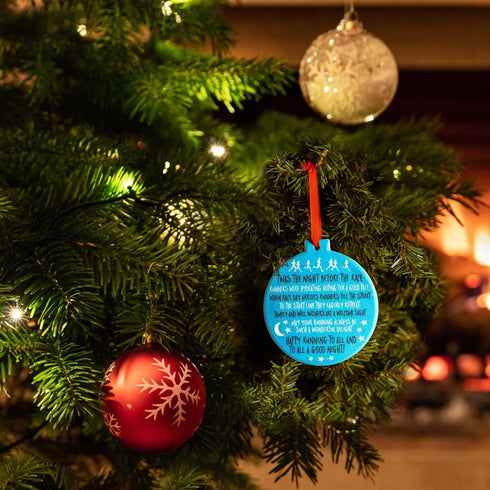 Running Round Ceramic Ornament | TWAS The Night Before The Race by Gone for a Run