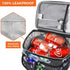 opux Leakproof Floral Grey Insulated Lunch Bag for Men Women, Portable Soft Lunch Cooler with Strap
