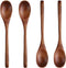 Long Handle Wooden Spoon - 8.6 Inches for Mixing Coffee, Tea, Jam, and Bath Salt, Environmentally Friendly, 4 Pieces