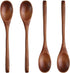 Long Handle Wooden Spoon - 8.6 Inches for Mixing Coffee, Tea, Jam, and Bath Salt, Environmentally Friendly, 4 Pieces