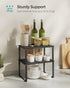 SONGMICS Set of 4 Cabinet Organizer Shelves, Stackable Kitchen Storage, Spice Rack in Ink Black and Ebony Black