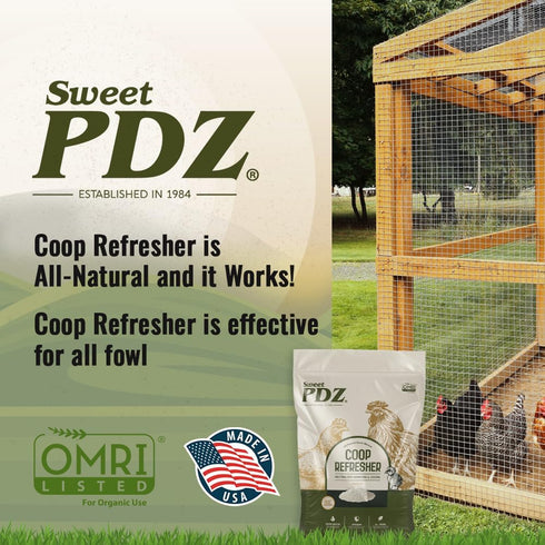 10 lbs (2-Pack) Sweet PDZ Chicken Coop Refresher, Chicken Coop Deodorizer, Organic