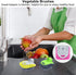 4 Aodaer Pieces Vegetable Brush Potato Scrubber Brush Silicone Hard and Soft Side Fruit Cleaning Tools for Delicate