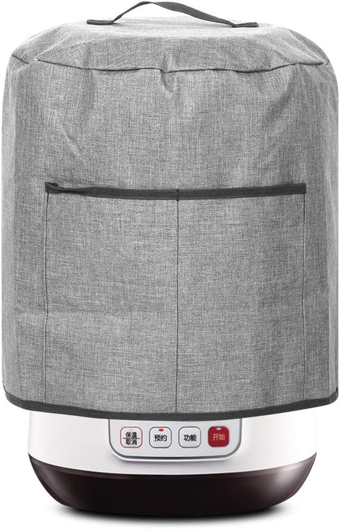 Dust Cover for Round Pressure Cooker with Pocket, Kitchen Appliances Accessories (Gray)