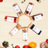 24 400 Set 4 OZ Churboro Glass Spice Jars with Bamboo Airtight Lids, Spice Labels, Funnel and Chalk Marker Spice