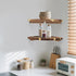wyzqyam 10 Inch Set 2, Floating Corner Shelve, Acacia Wood Corner Shelf of Corner Shelf wall Mounted for Living Room