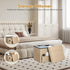 300 lbs, 17x13x13IN(Beige) BelugaHelper Ottoman with Storage, Small Storage Ottoman Foot Rest with Thicker Foam Padded