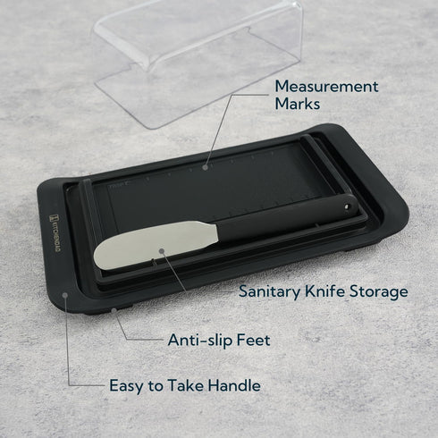 Countertop KITCHENDAO Airtight Butter Dish with Lid and Knife, Plastic Butter Dish for and Refrigerator, Keep Butter