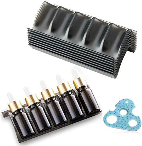 Essential Oils Shelf - Black Storage Rack with Drawer for 5ML-20ML Oils