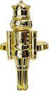 Fennco Styles Nutcracker Metal Napkin Rings - Set of 4 Dark Gold Decorative Holders for Dining Table & Holiday Decor