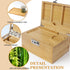 Large Bamboo Box with Combination Lock, Decorative Storage Box with Detachable Compartment, Great Gift Choice