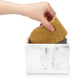 Modern White Marble Kitchen Sponge Organizer with Drain Tray