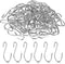 60 PCS S Hooks for Hanging, Mini Metal Hanging Hooks, S Shaped Iron Wire Hook Hanger for Jewelry, Kitchenware, Silver