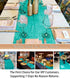 ShinyBeauty Mint Green Table Runners, 2Packs 12''x72'' Teal Sequin Glitter Fabric for Birthday Party Celebration