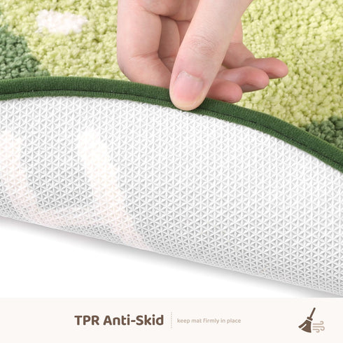 Cute Frog Bath Mat, Extra Soft Absorbent Non-Slip Bathroom Rug, Machine Wash Dry, 20"x31"