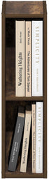 2-Tier 6-in 9.3 5.9 21.2, Furinno Fulda Book Shelf, Narrow Bookshelf, Bookcase with Width Storage Shelf, x x for Living