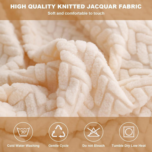 Magic Sofa Covers, Stretch Slipcovers for Couches and Sofas, Soothing Home Cushion Covers (Wheat-Light Gray, Large)