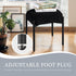 16.3"L 12.8"W 17.3"H 4 Vanity Stool Chair Faux Fur, x x Soft Ottoman, Makeup Chair Bench Furry Padded Seat with Metal