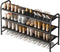 INGIORDAR Shoe Rack 3 Tier Long Storage Organizer Wide Metal Shoe Shelf