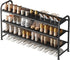INGIORDAR Shoe Rack 3 Tier Long Storage Organizer Wide Metal Shoe Shelf