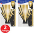 3-D 20s 4-Pack 20s, 15" Beistle Great Wall Sconces Double-Sided Art Deco Cardstock Decorations with Gold and Black