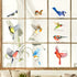 DECOWALL CDS2-9001 Anti-Collision Window Clings Bird Alert Collision Decals to Prevent Bird Strikes on Window Glass - Set of 10 Garden birds