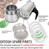 2 Cup Stovetop Espresso Coffee Maker Replacement Parts, 2 Pcs Filter & 4 Pcs Silicone Gasket Seals