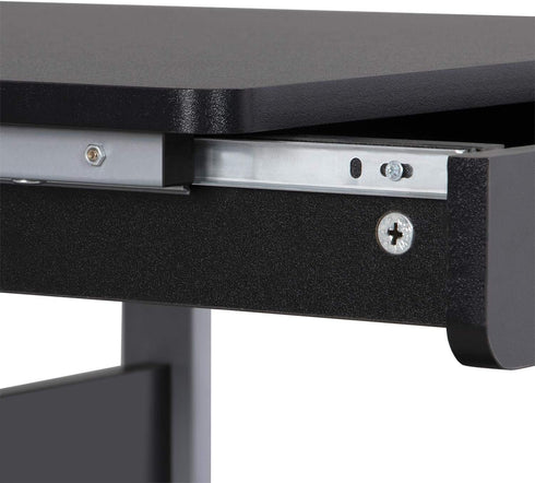 Topeakmart Mobile Compact Computer Desk Cart for Small Spaces, Work Workstation, Writing Desk Table with Drawers