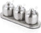 TENTA KITCHEN TENT 18/8 Stainless Steel Seasoning Containers Set, Spice Rack with 3 Serving Spoons
