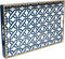 Spsyrine White Serving Tray, Plastic Marbling Tray for Coffee Table, Stylish Rectangular