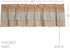 VHC Brands Kaila Country Cottage Ruffled Gold Ticking Stripe Curtain Valance, 16x60