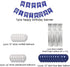 Blue Birthday Party Decorations, Happy Birthday Decorations with Banner, Blue Silver Confetti Balloons for Men