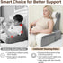 21" 60 Vekkia Reading Pillow for Sitting in Bed Ergonomic Wedge Back Pillow, XL Side Pockets, Support Chair for TV