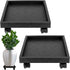 JOIKIT 2 Pack 11.8 Inch Square Plant Caddy with Wheels, Heavy Duty
