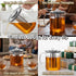 85oz Aquach Large Glass Teapot & Tea Maker- Stovetop & Dishwasher Safe, Plastic-Free Borosilicate Glass Tea Kettle