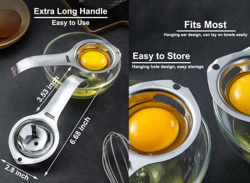 Egg Separator Egg Yolk White Filter Food Grade Egg Divider Stainless Steel Egg Sieve Kitchen Gadget Cooking/Baker Tool