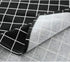 Bringsine Classic Rectangular Cotton Linen Table Cloth, Black Check Vintage Dinner Picnic Deco (36 X 36 Inch)