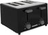 Courant Classic 4 Slice Toaster with Drop Down Crumb Tray for Easy Cleaning - Black
