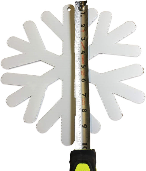VictoryStore 10 Plastic Hanging Snowflakes Decorations Set of 10, 13656 (Four 10-Inch & Six 8-Inch Snowflakes)