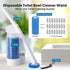 2 Pack Set, 96 Disposable Toilet Brush and Holder Wall Mounted Toilte Wand Kit, Disposable Bowl Ceaner Wand and Caddy