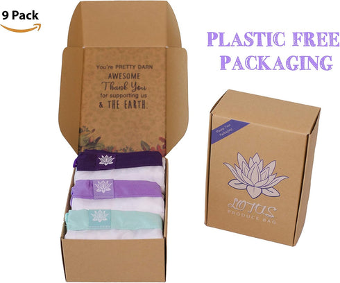 Eco-Friendly Mesh Produce Bags for Groceries - Reusable Lotus Bags