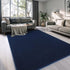 AROGAN Modern Shag Area Rug for Bedroom, 4x6 Feet Washable Plush Memory Foam Indoor Floor Carpet in Navy Blue