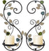 JUCONSIN Wall Sconces Candle Holder Set of 2, Antique Multi-Color Leaf Branch Wall