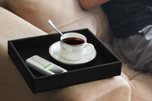 Counter Vixdonos Valet Tray Nightstand Organizer Leather Catchall Tray for Perfume,Jewelry,Key and Remote on